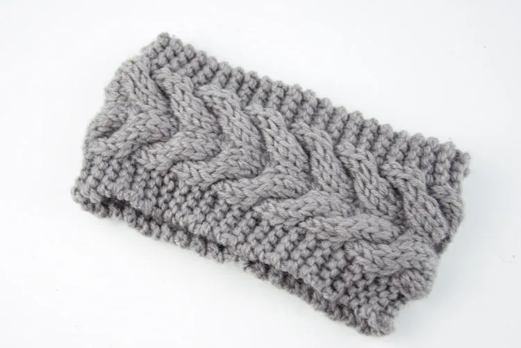 Acrylic Thick Wool Knitted Headband Diagonally Crossed Hair Accessories For Women