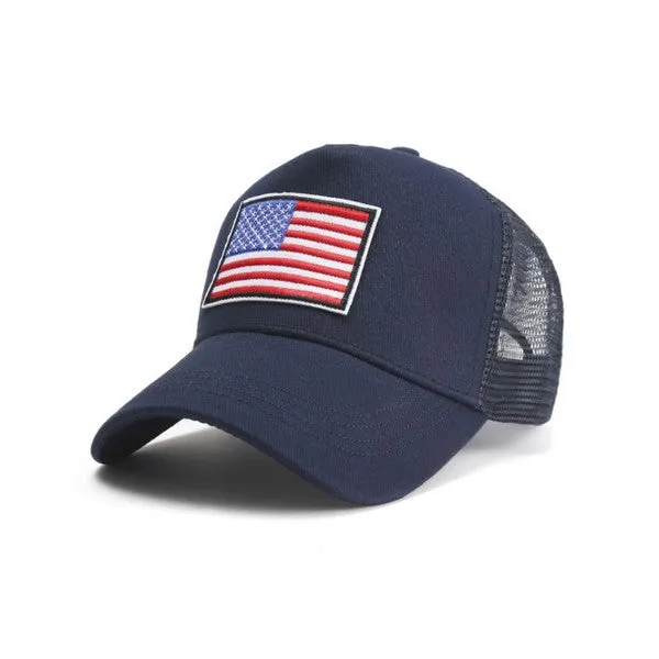 American Flag Trucker Hat