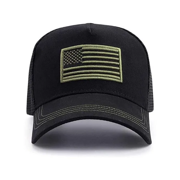 American Flag Trucker Hat