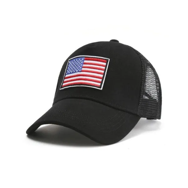 American Flag Trucker Hat