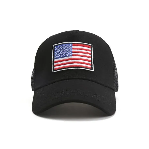 American Flag Trucker Hat