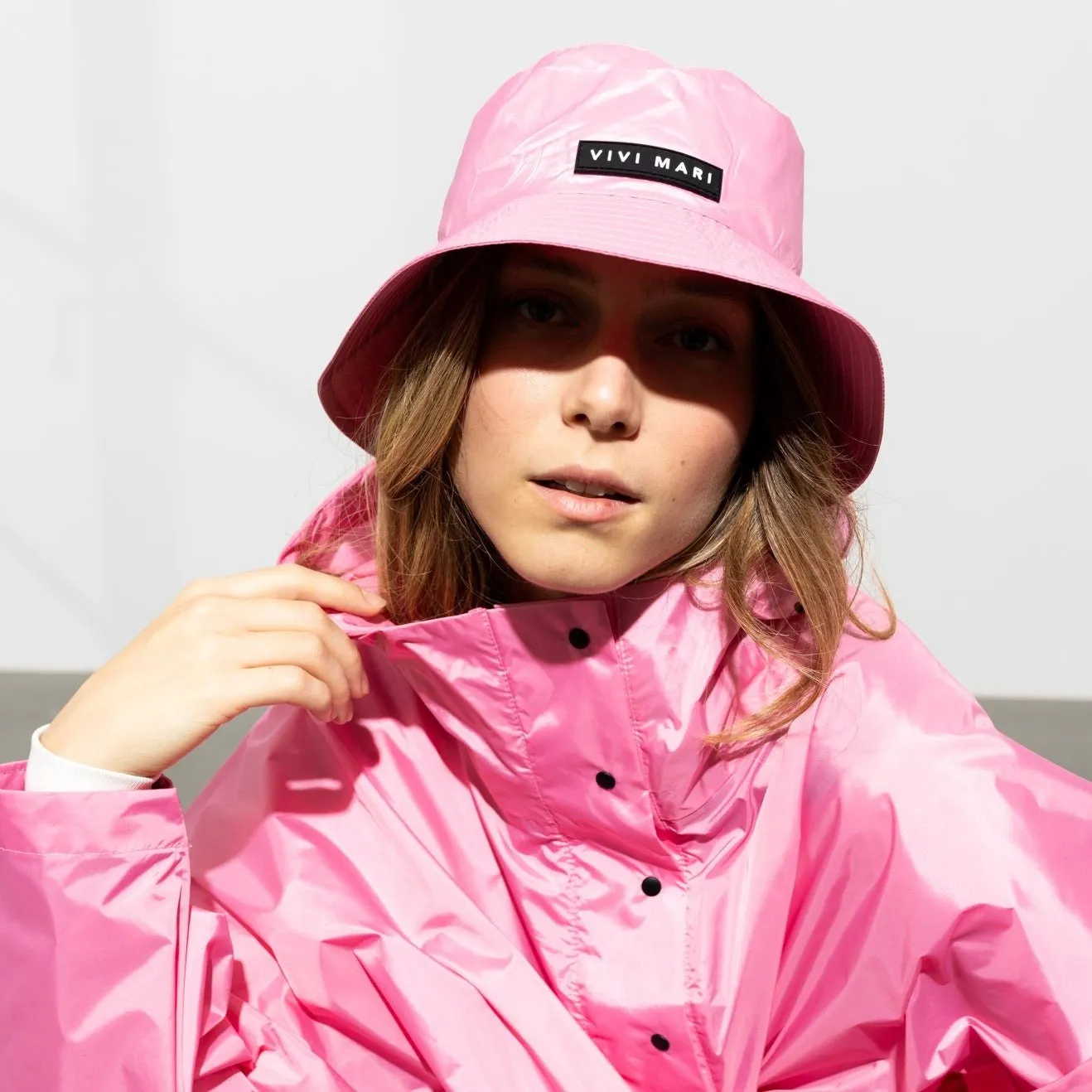 Bucket Hat solid soft pink