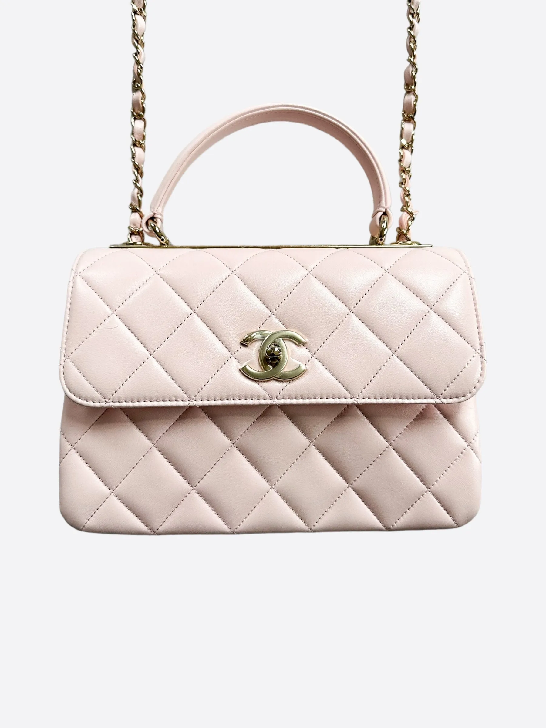 Chanel Pink Small Quilted Lambskin Trendy CC