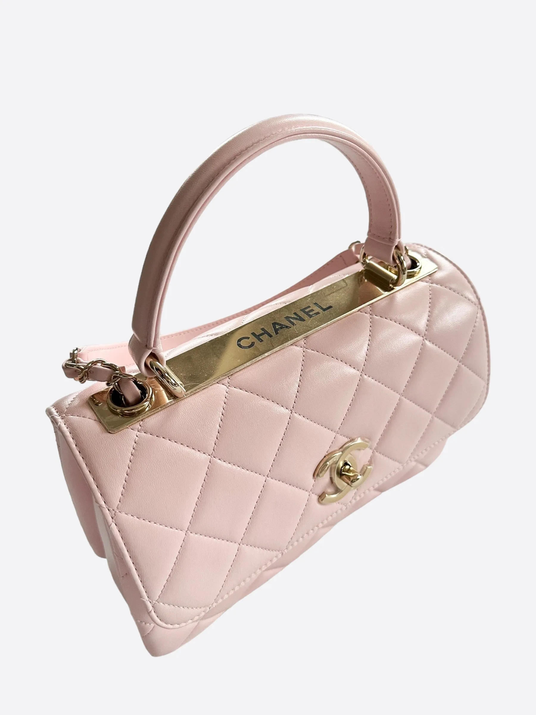 Chanel Pink Small Quilted Lambskin Trendy CC