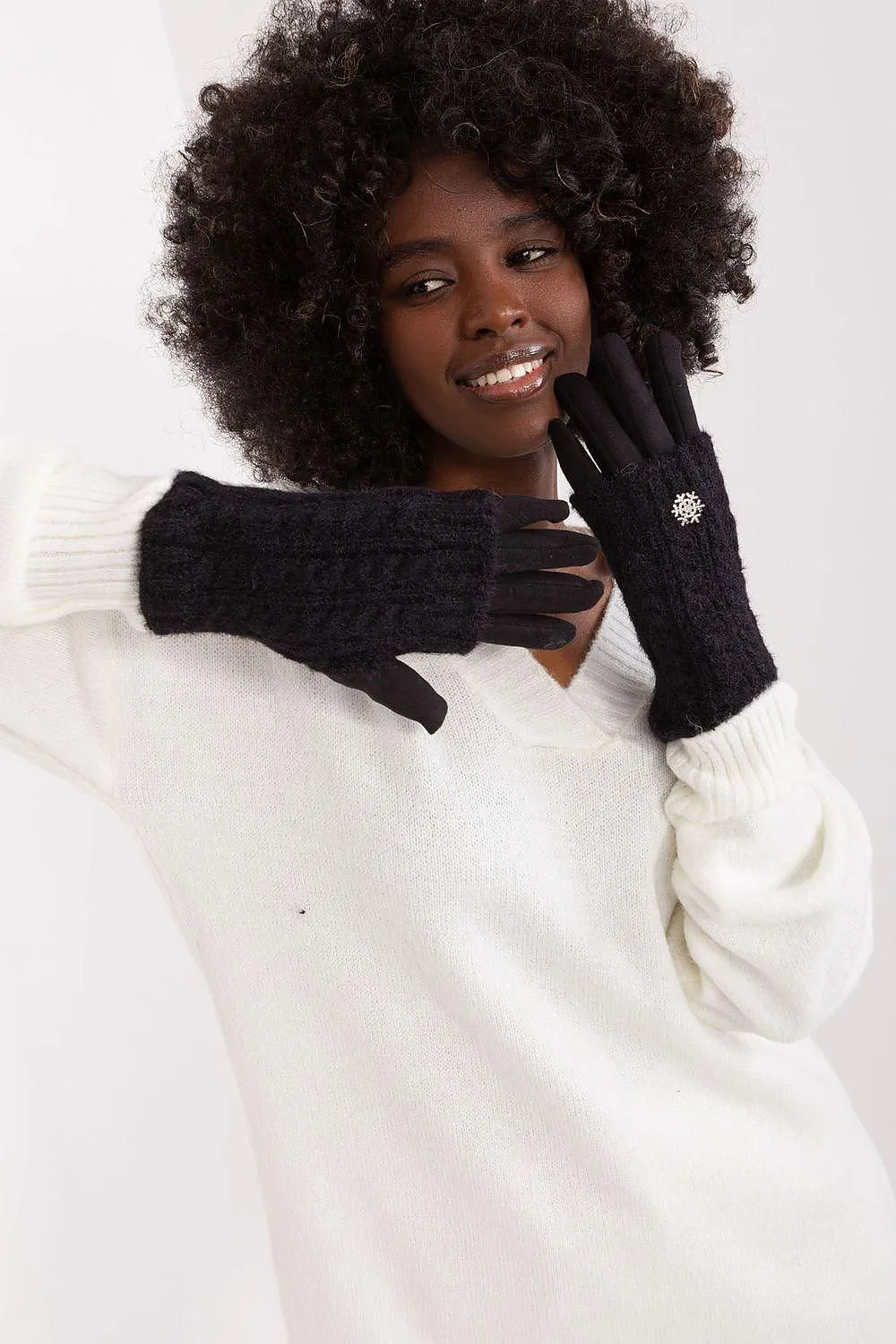 Chic Touchscreen Floral Insulated Gloves