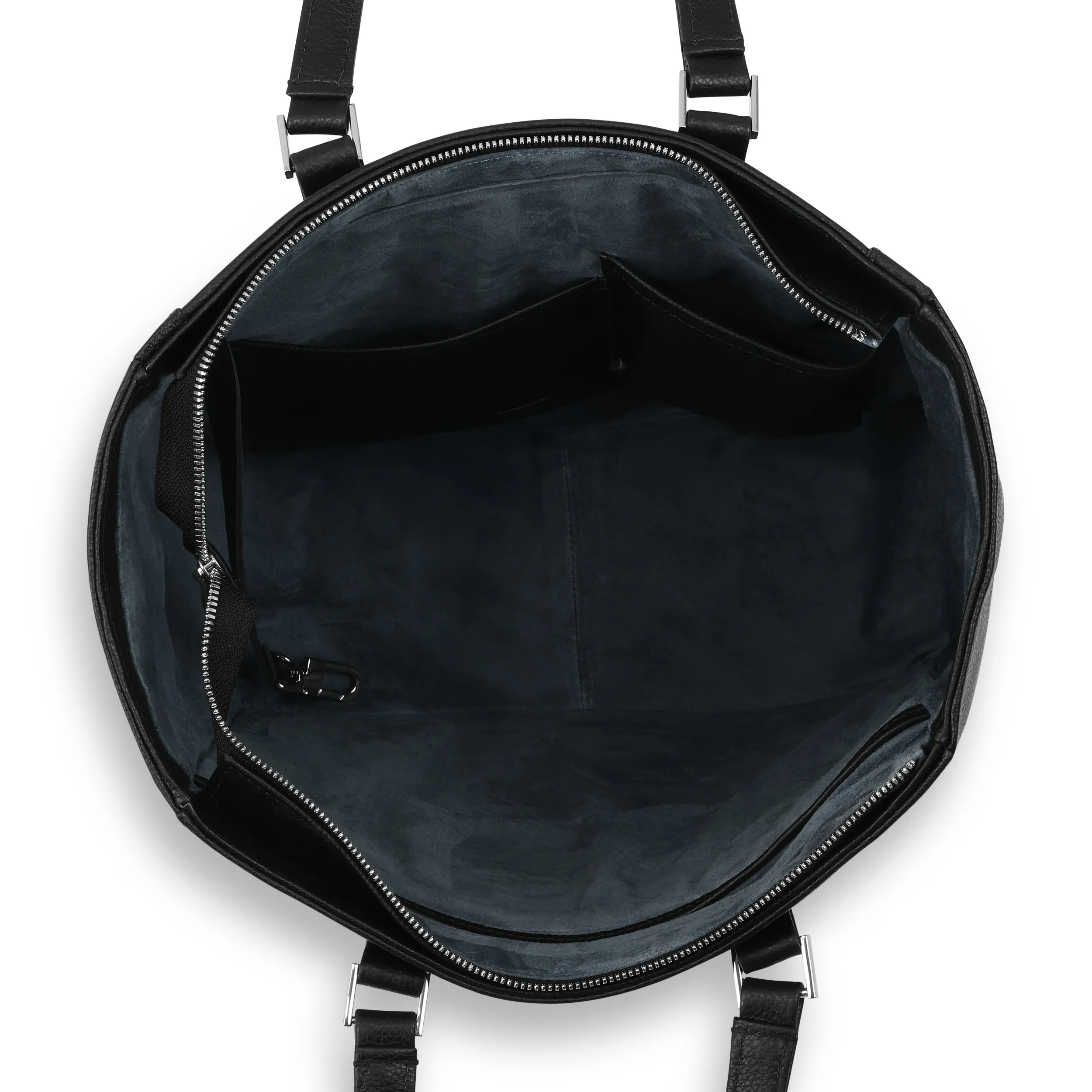 Classic Tote - Black Pebble with Front Pocket