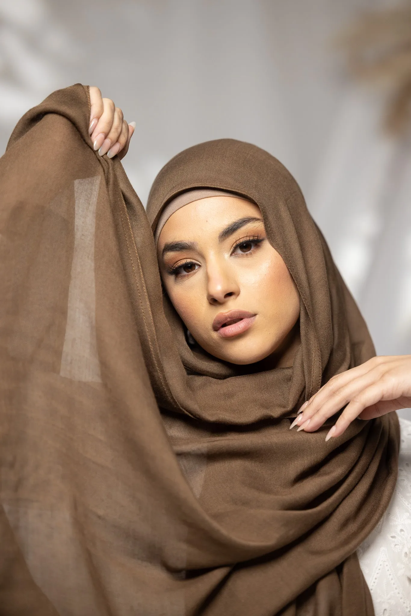 Cotton Modal Shawls - Dark Brown