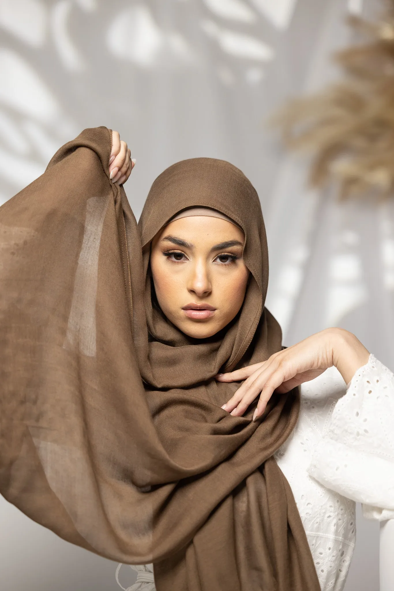 Cotton Modal Shawls - Dark Brown