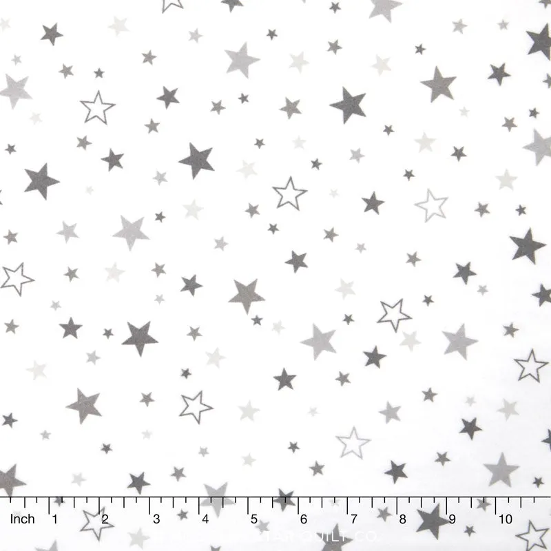 Cozy Cotton Flannels - Stars Pepper Yardage