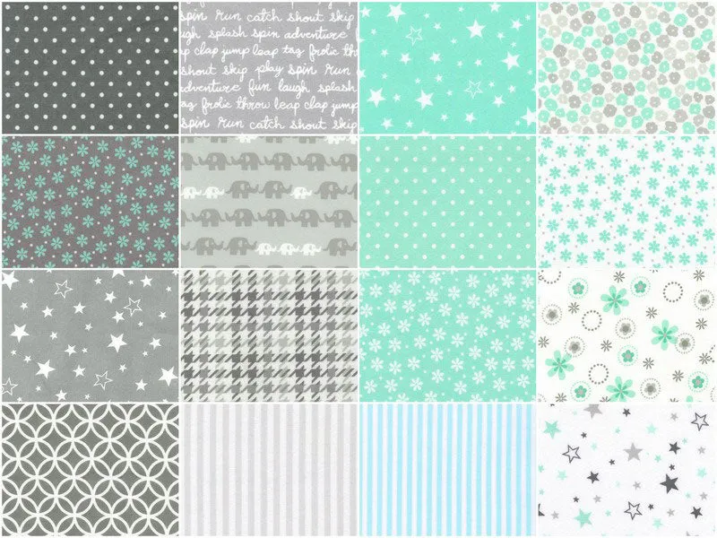 Cozy Cotton Flannels - Sweet Mint Colorstory Fat Quarter Bundle