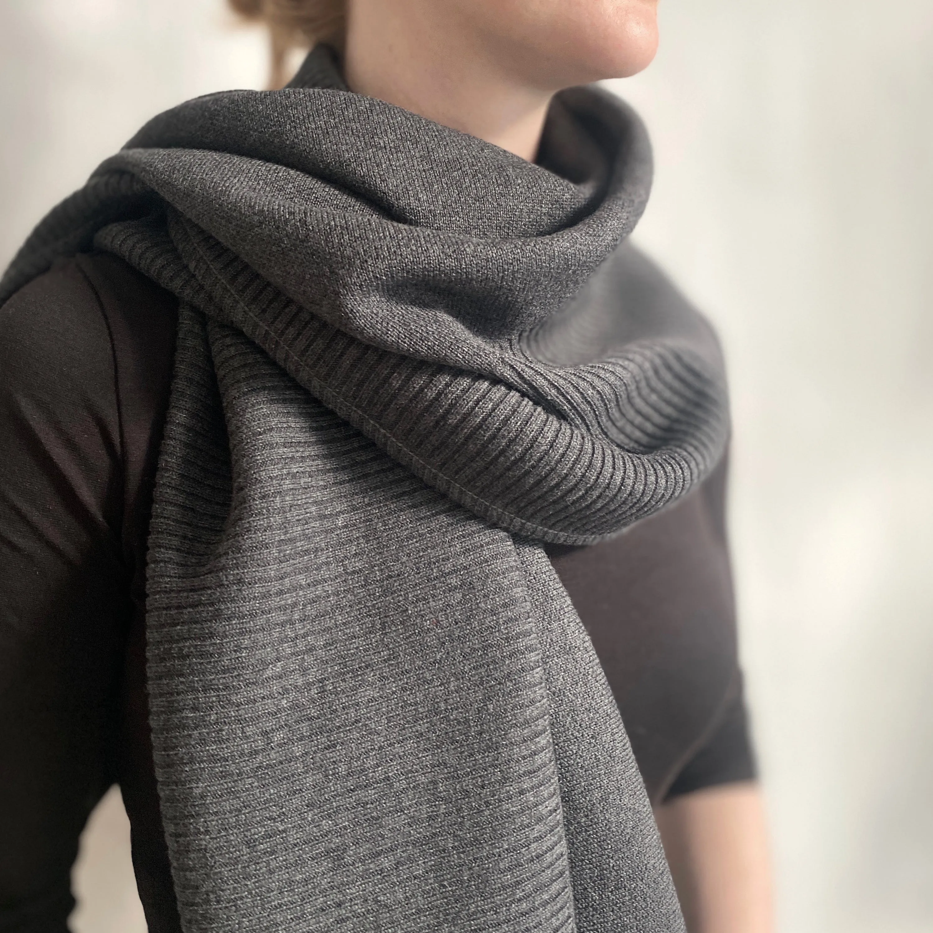 cozy shawls - ribbed