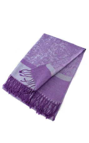 DB018-069 Light Paisley Pashmina Scarf Shawls