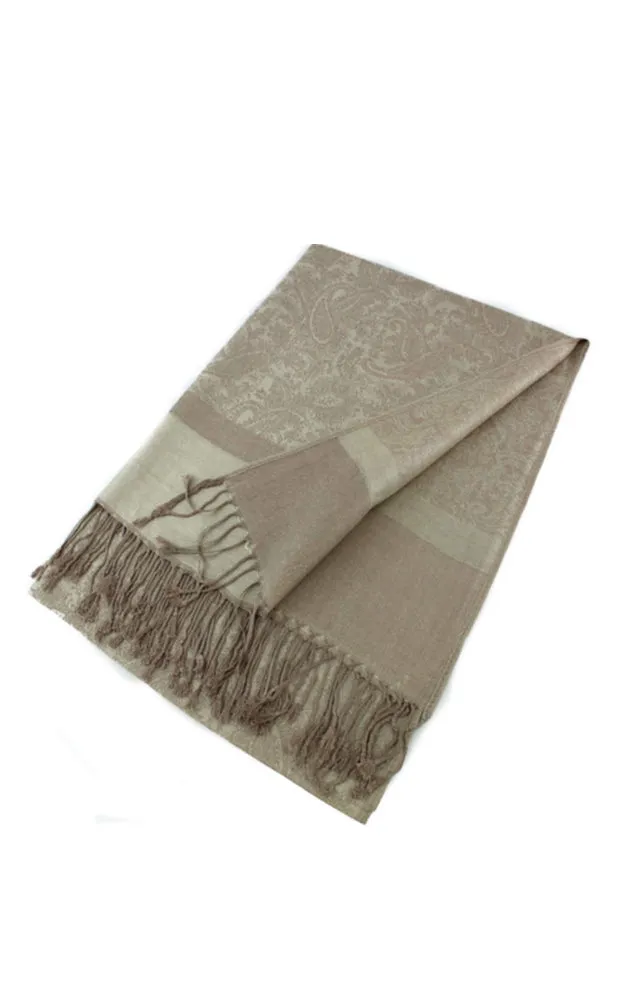 DB018-129 Light Paisley Pashmina Scarf Shawls