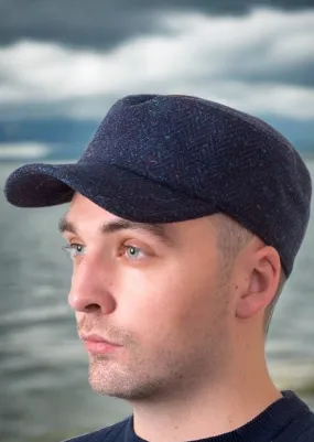 Donegal Tweed Navy Cadet Cap