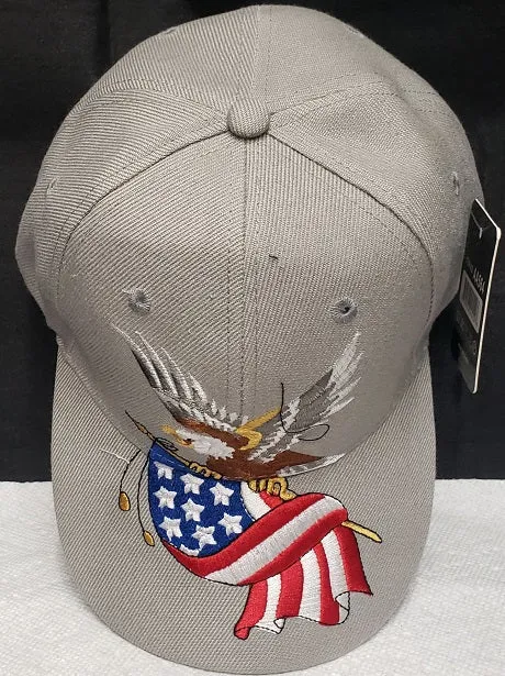 Eagle -- Acrylic Baseball Cap -- Light Grey