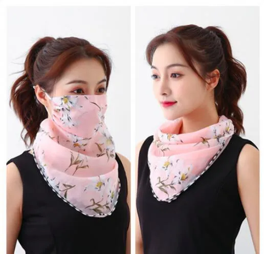 Hanging Ear Thin Face-covering Scarf Triangle Veil Scarf