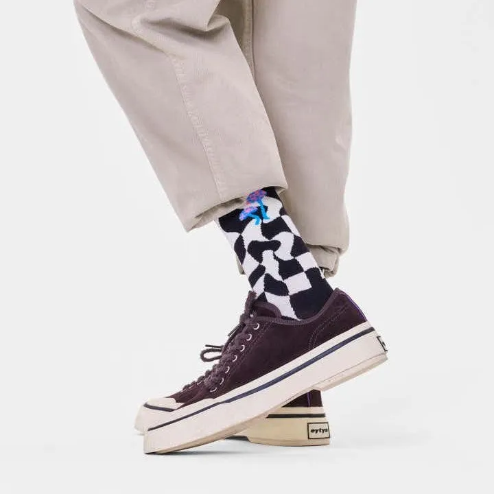 Happy Socks: Distorted Check Black White