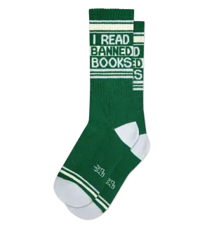 I Read Banned Books - Gym Crew Socks