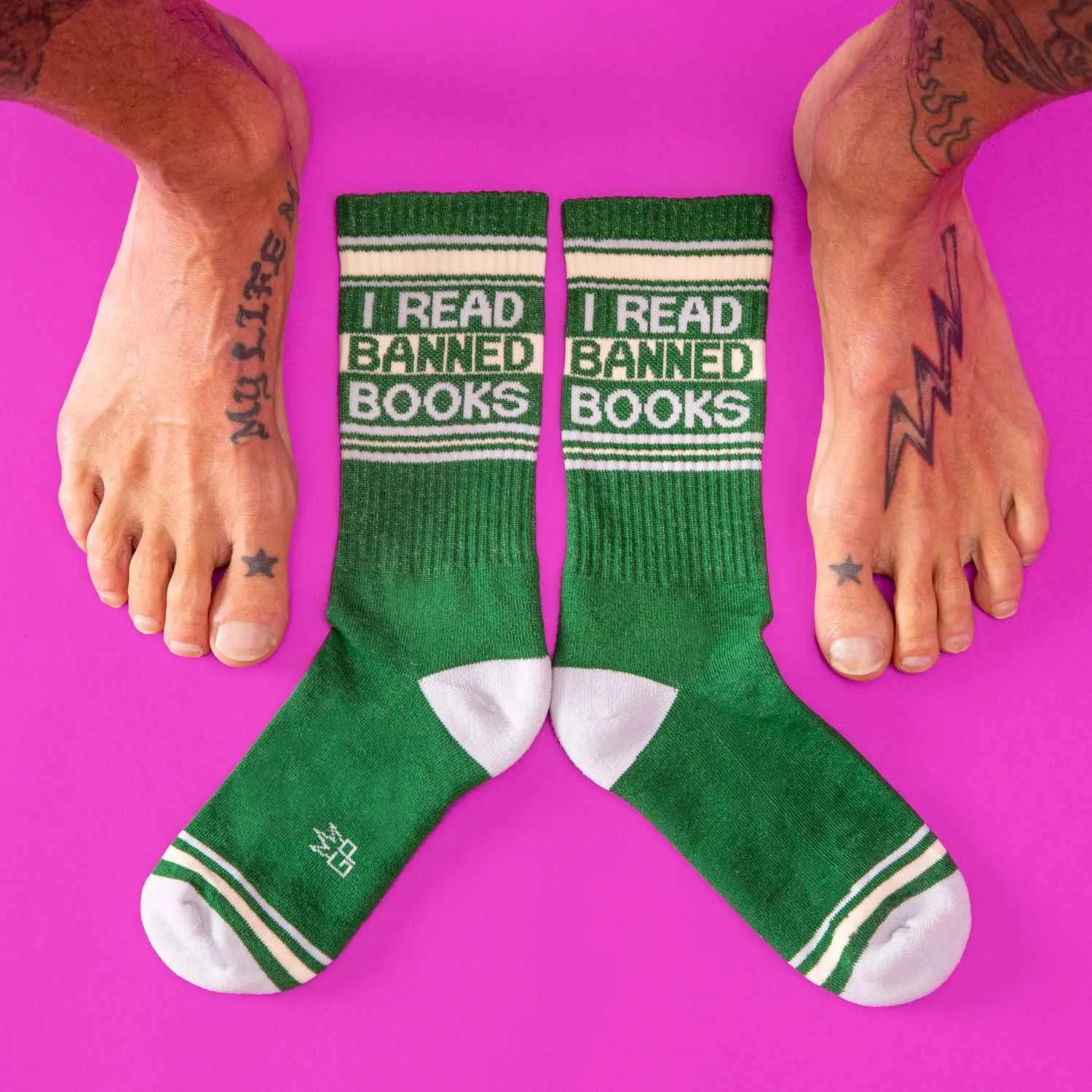 I Read Banned Books - Gym Crew Socks