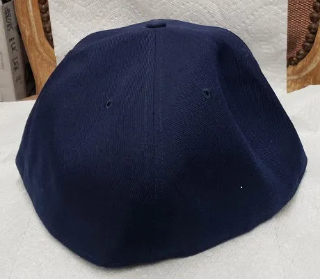 Ian -- Acrylic Fitted Baseball Cap -- Navy Blue