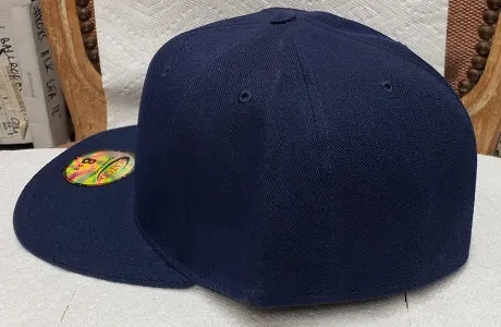 Ian -- Acrylic Fitted Baseball Cap -- Navy Blue