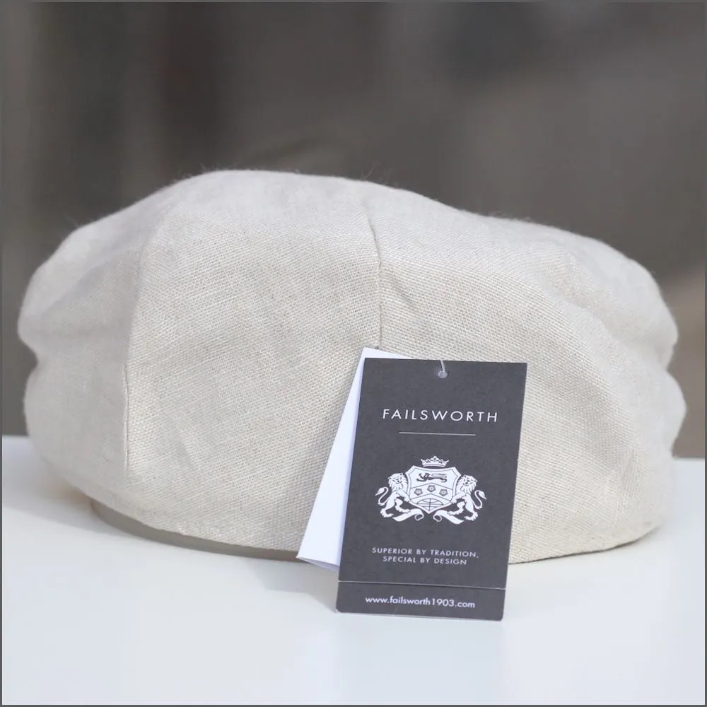 Irish Linen Beige Cap,