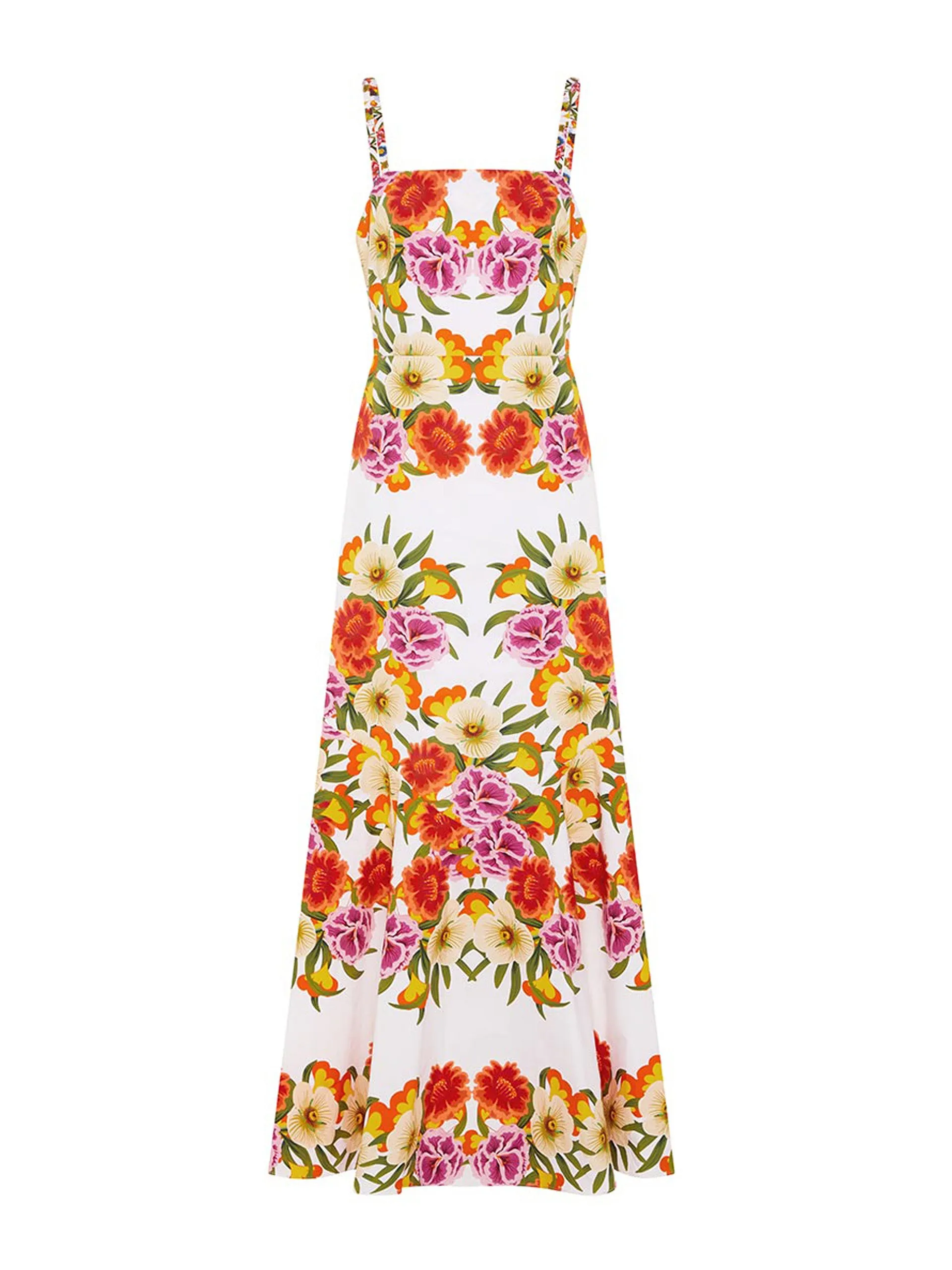 Jalisa cotton maxi dress in Vila Floral white