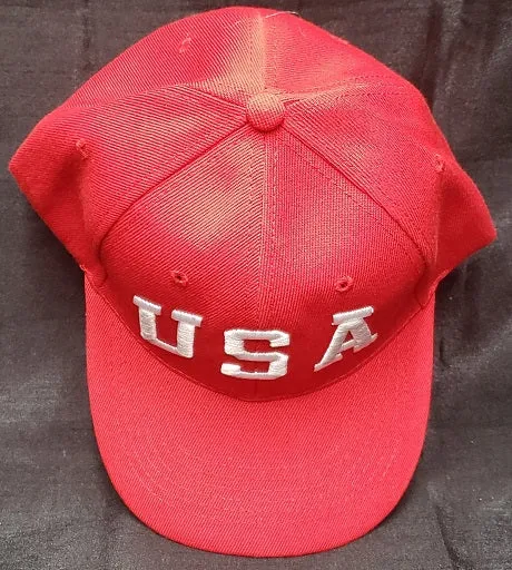 Josiah -- Acrylic USA Baseball Cap -- Red