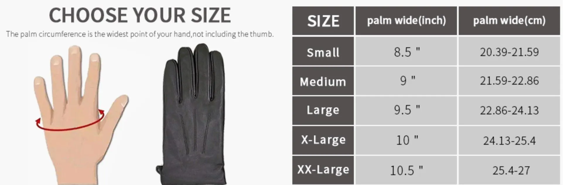 Luxury Mens Leather Gloves Cashmere Lined-Soft Comfortable Lambskin Touchsreen