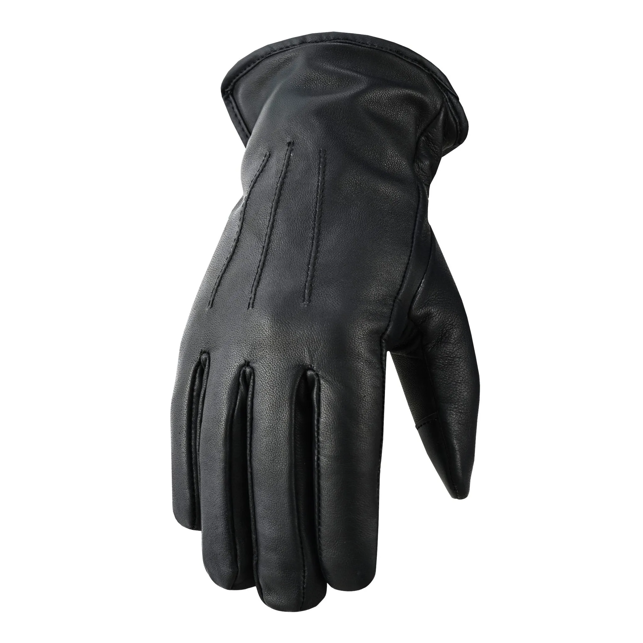 Luxury Mens Leather Gloves Cashmere Lined-Soft Comfortable Lambskin Touchsreen