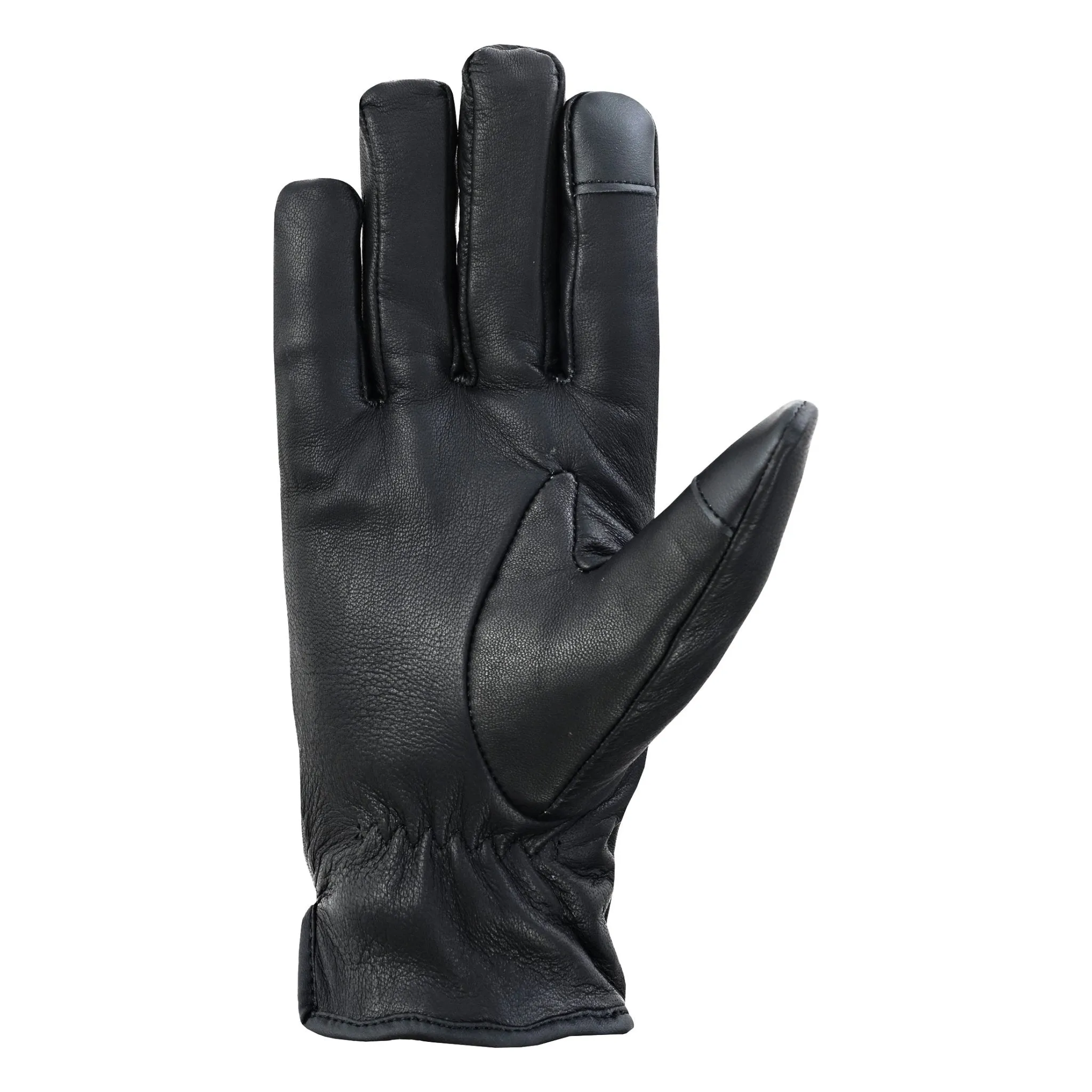 Luxury Mens Leather Gloves Cashmere Lined-Soft Comfortable Lambskin Touchsreen