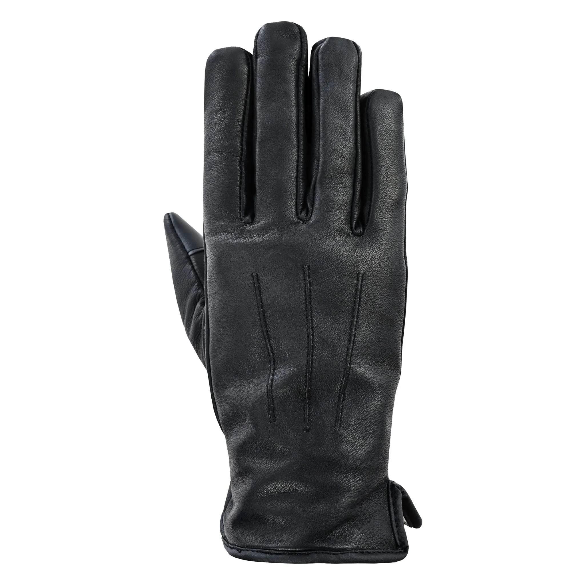 Luxury Mens Leather Gloves Cashmere Lined-Soft Comfortable Lambskin Touchsreen