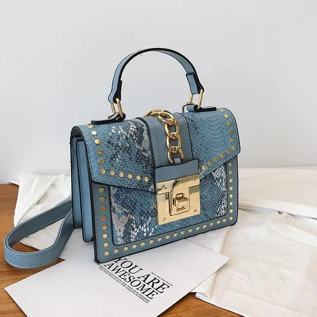 Luxury Small Cross Body Chain Rivet Handbag