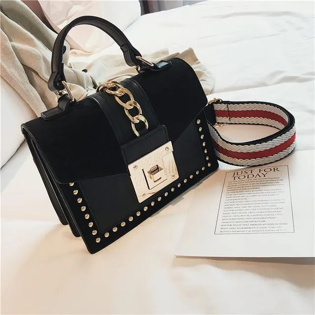 Luxury Small Cross Body Chain Rivet Handbag