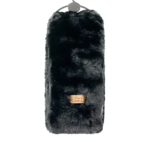 Mens Cirulli Black Fur Shabbos Scarf