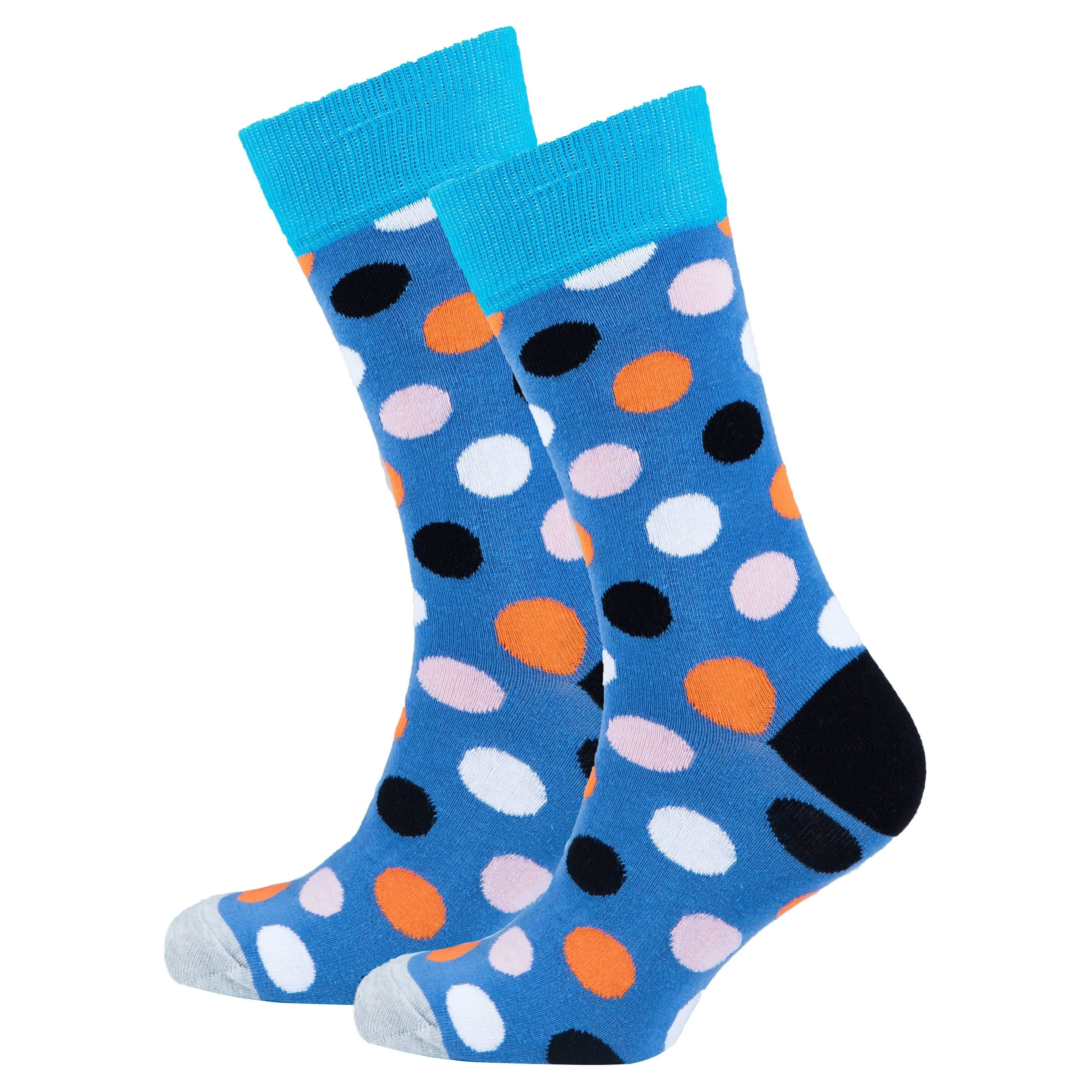 Men's Orange Sky Dot Crew Socks