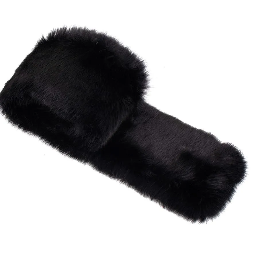 Mens Rabbit Fur Scarf 5"