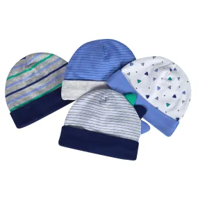 Organic Baby Boys 4-Pack Lil' Dino Hats