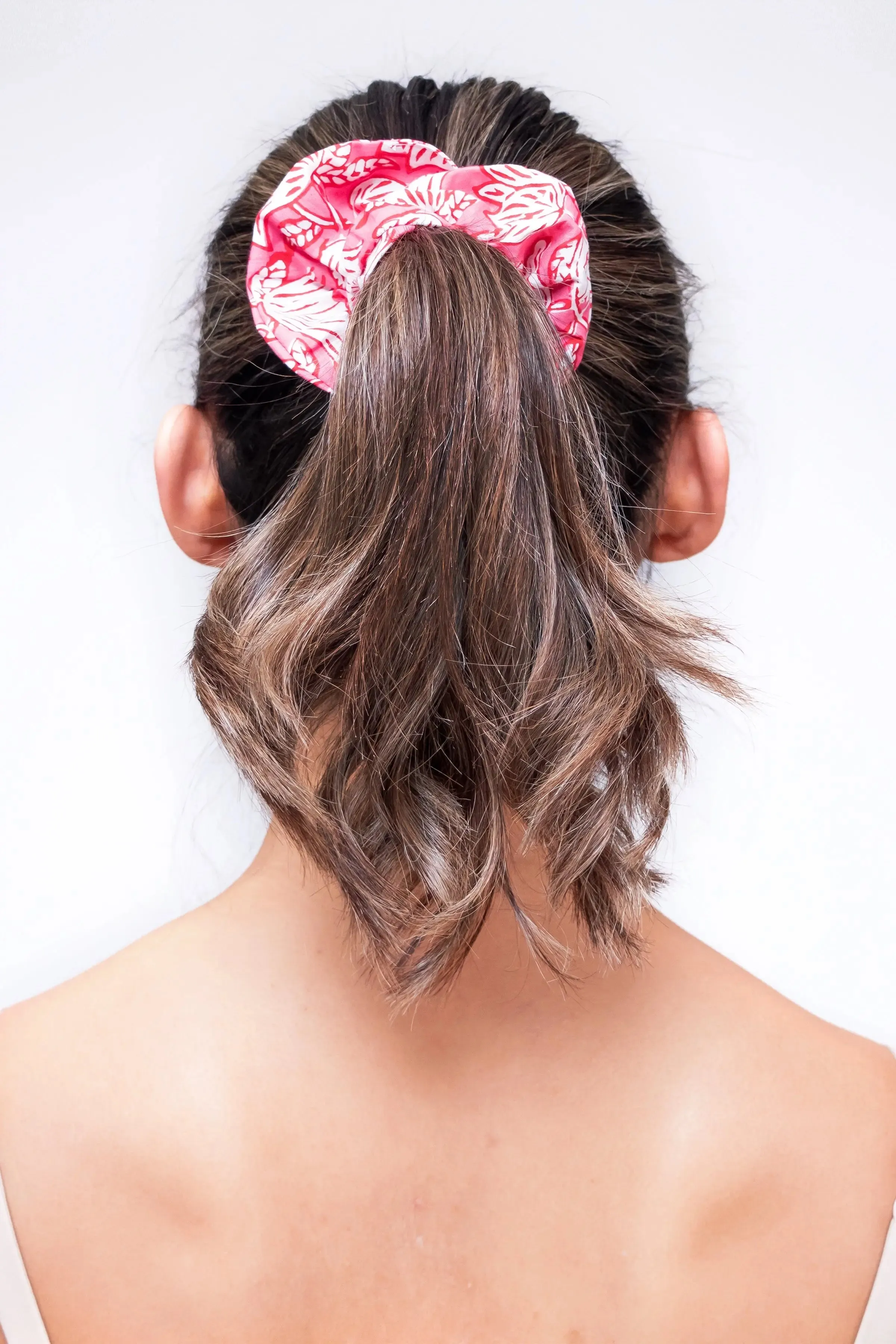 Peony Paisley Floral Cotton Hair Scrunchies