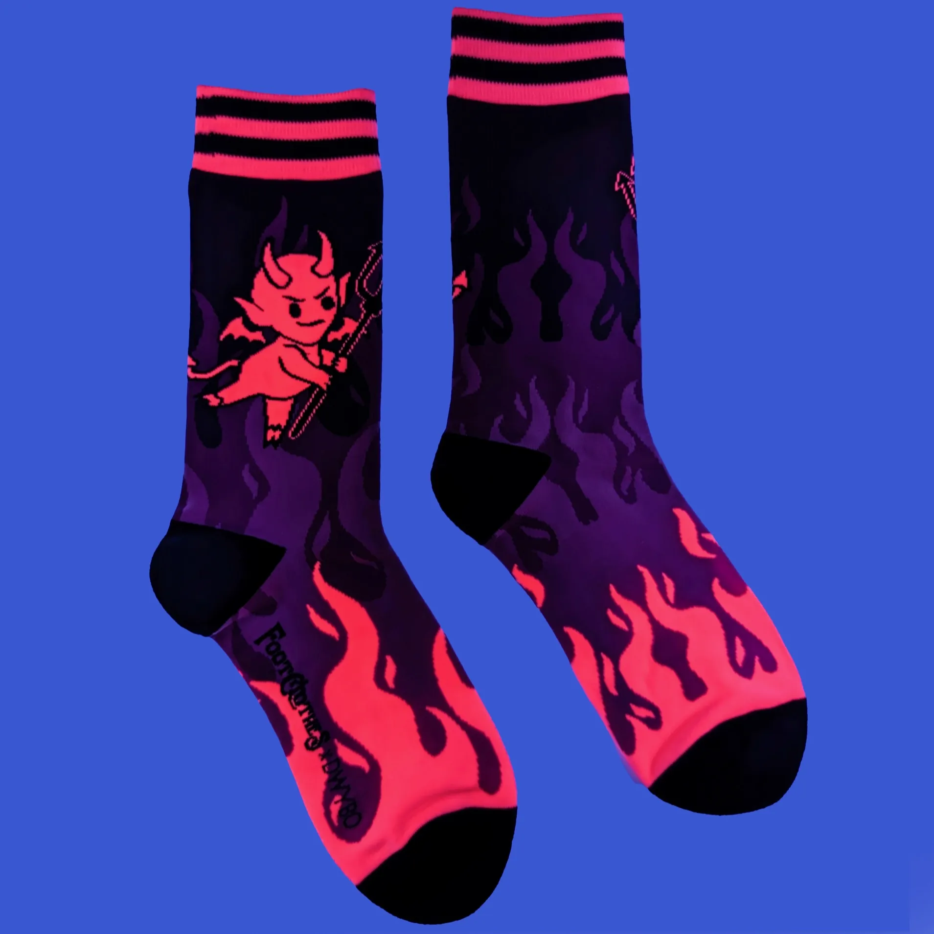 Pink Hot As Heck Devil Socks