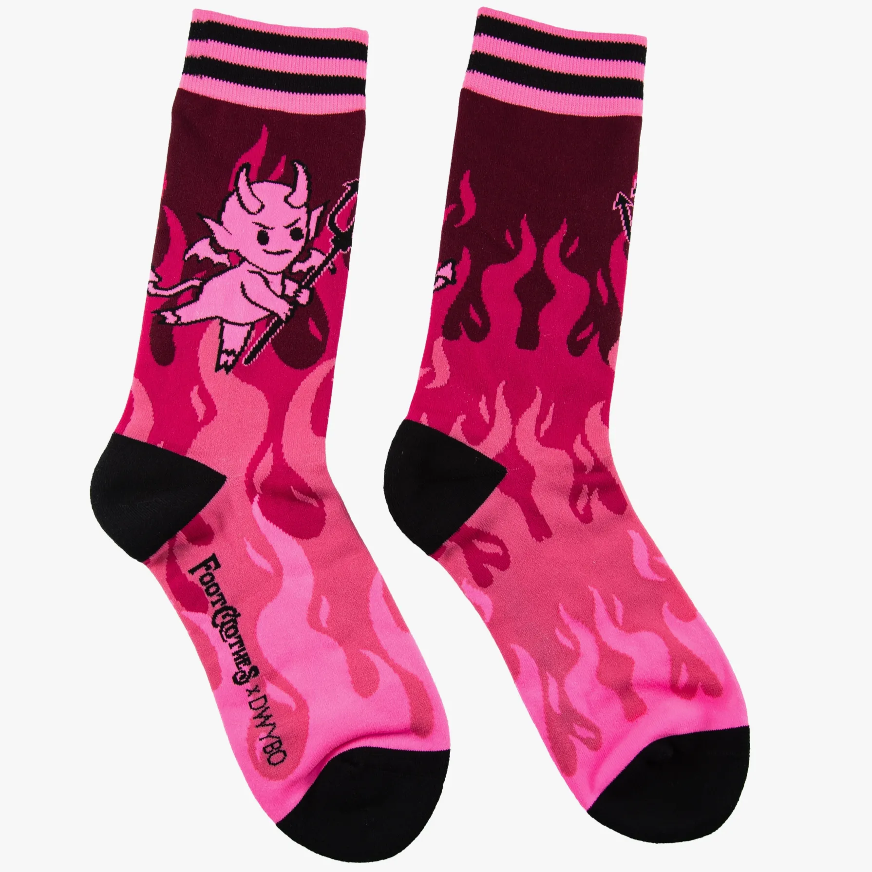 Pink Hot As Heck Devil Socks