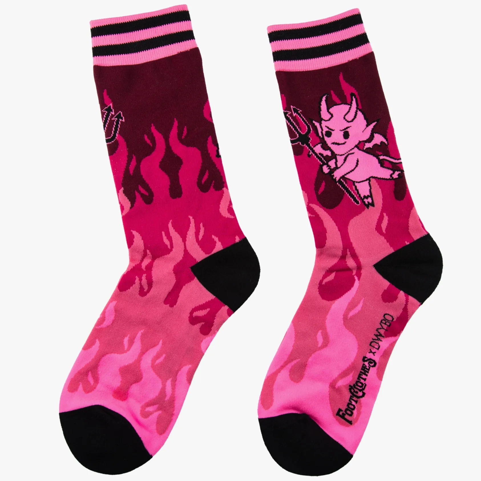 Pink Hot As Heck Devil Socks