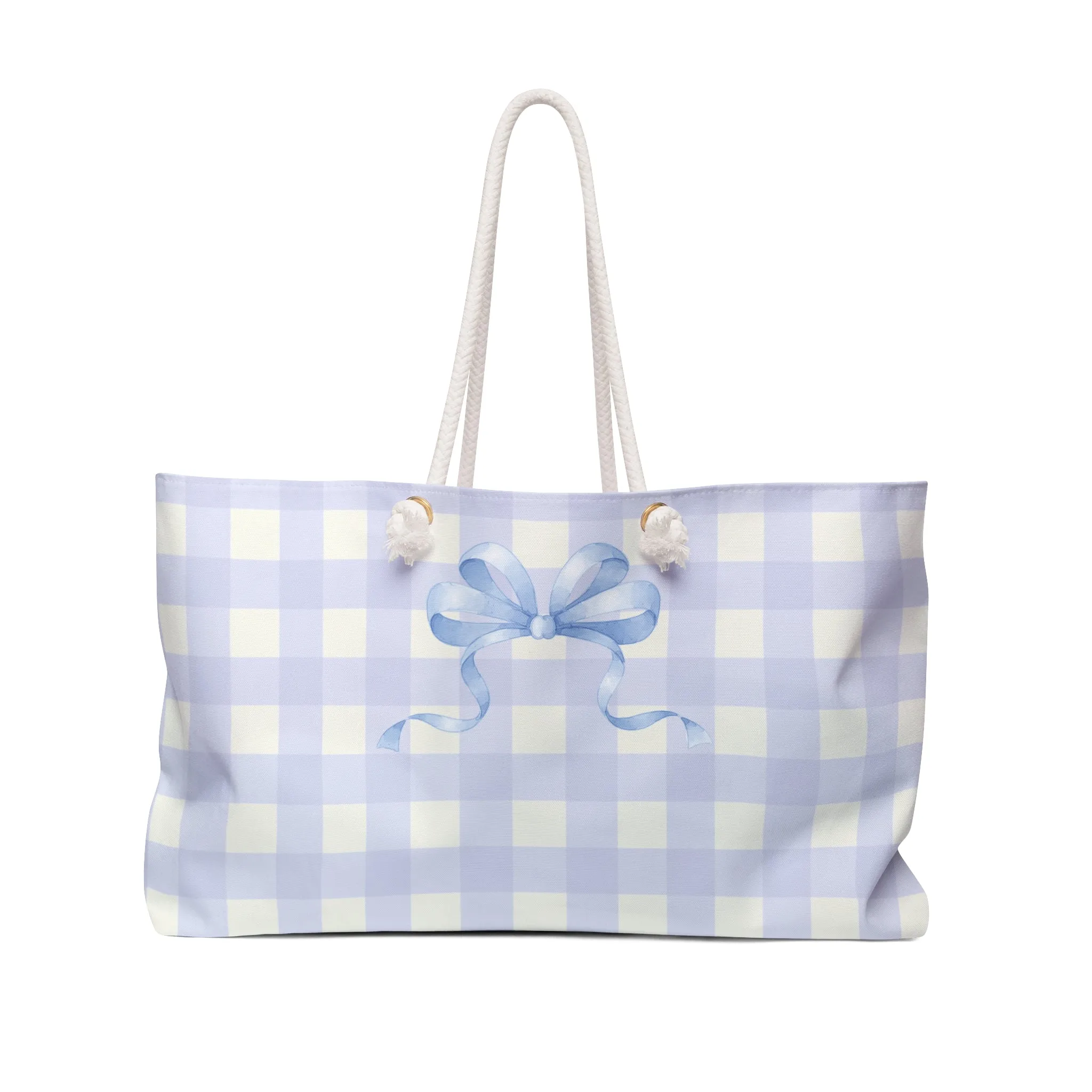 Ren Print Blue Ribbon Plaids Weekender Bag