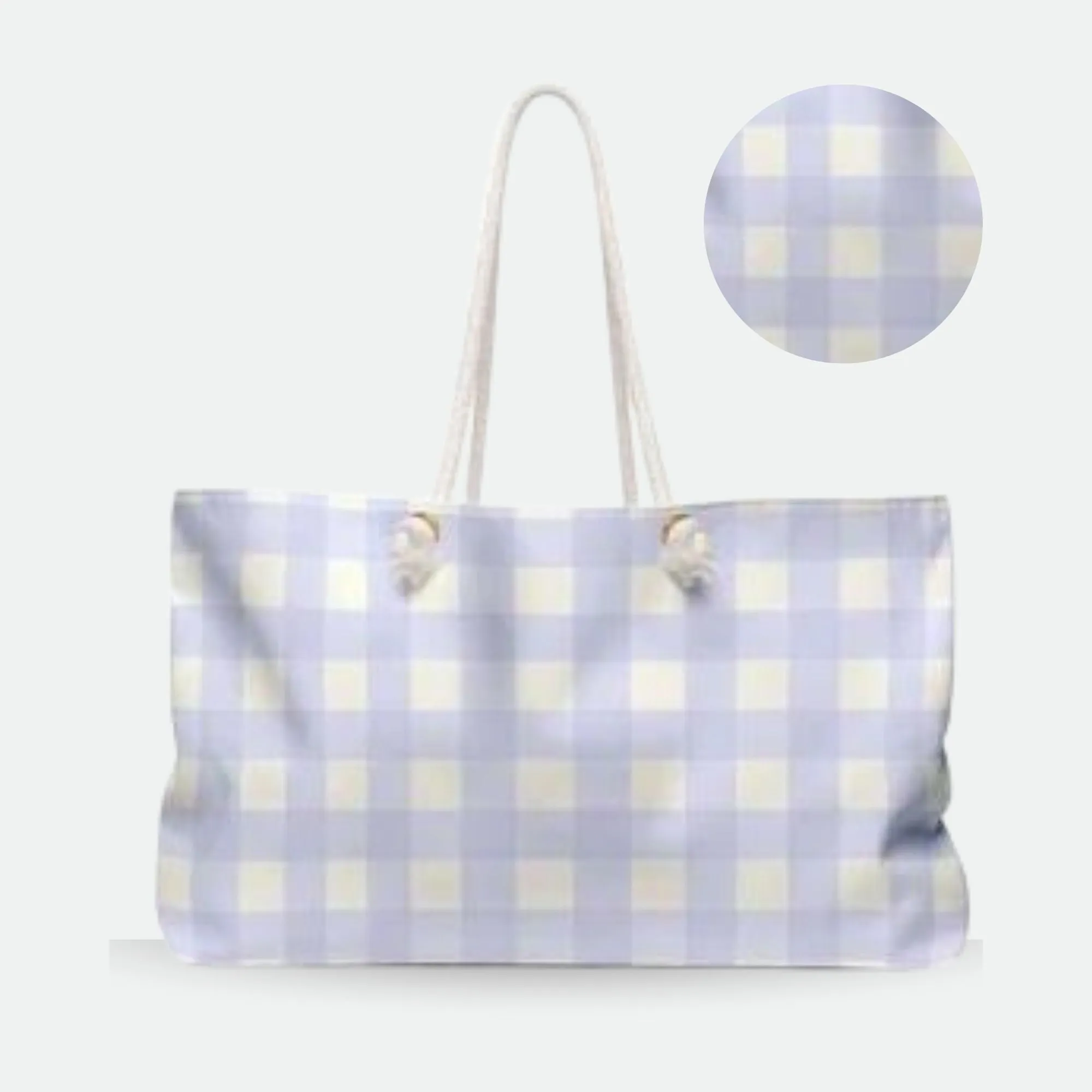 Ren Print Blue Ribbon Plaids Weekender Bag