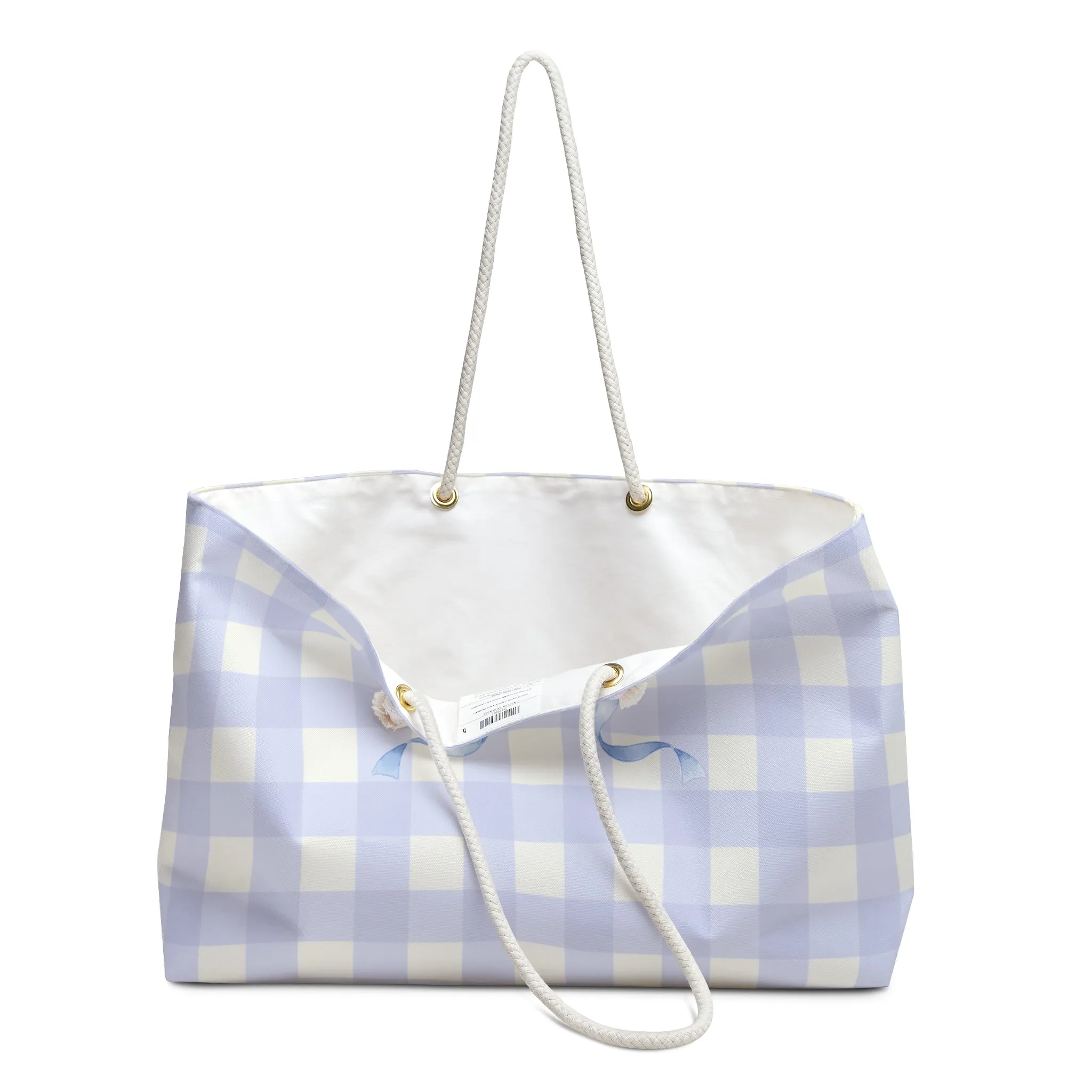 Ren Print Blue Ribbon Plaids Weekender Bag