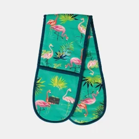 Sara Miller Double Oven Glove Tahiti Flamingo