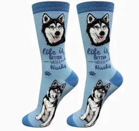 Siberian Husky Life is Better Socks