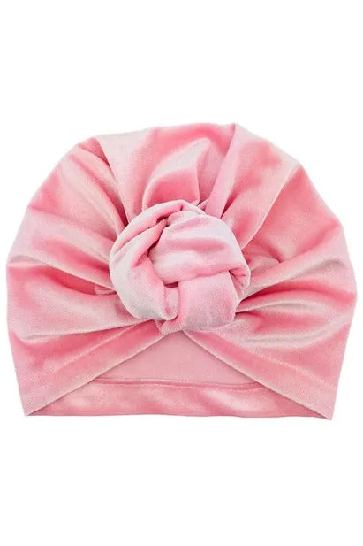 Soft knot bow newborn infant turban baby girls wrap hats