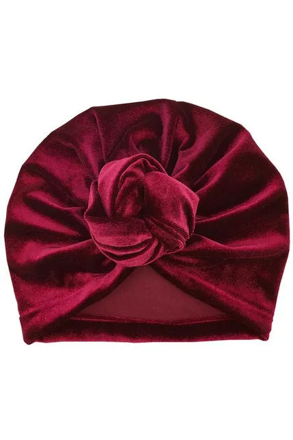 Soft knot bow newborn infant turban baby girls wrap hats