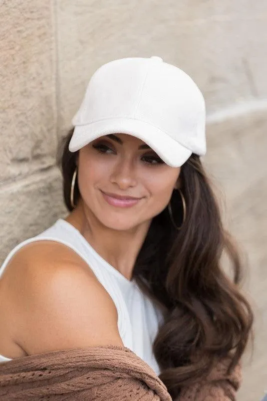 Soft Velour Stylish Ball Caps for Women